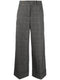 checked wide-leg trousers